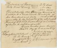 Conditional headright certificate No. 483 for 640 acres issued to Patience Howard by the Red River County Board of Land Commissioners, 28 December 1839.