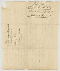 Jacket for the conditional certificate, marked with Patience Howard's name, No. 483 and 640 acres.