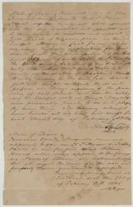 Power of attorney of 4 February 1846 in which Patience Howard of Navarro County authorizes John Welch to receive her patent, signed by her mark before a notary.