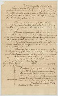 Field notes for 1920 acres on Chambers' Creek for Charles Frazier, surveyed 12 October 1840 by B. J. Chambers, declaration at Franklin 5 November 1840.