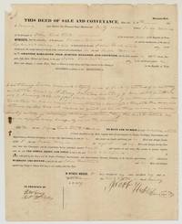 Printed warranty deed in which Jacob Hedrick sells certificate 7007 to John Lockhart for $200 at Houston.