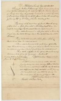 Field notes and plat of 1280 acres for William J. Cairns on Chambers Creek by B. J. Chambers, 16 October 1840, chain carriers Lucian Hobson and James B. Cole.