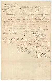 John A. Newlands swears before Harrisburg County deputy clerk John A. Southmayd at Houston, 24 June 1839, that he saw Cairns execute the deed; recorded page 387.