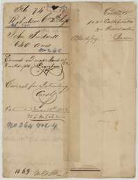 File jacket for John Treadwell's 640-acre headright, Robertson second class, with the patent of 13 March 1852.