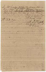 District surveyor's certificate of 1 March 1852 that the foregoing is a true copy of John Treadwell's field notes.