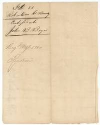 Wrapper for the Boyer certificate, file 81 Robertson Co Bounty, with Reg. Mgl 5764.