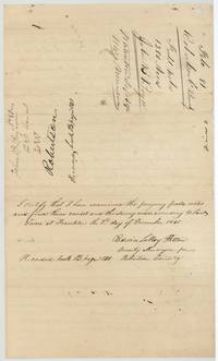 County Surveyor Edwin LeRoy Patton examines the Boyer field notes at Franklin on 9 Dec 1840, recorded Book B page 131, with wrapper note.