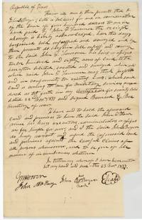 Deed in which John B. Boyer, late a soldier, sells his 1280 acres of bounty land to John T. Lawrence for $400, 23 Nov 1837.