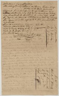 Harrisburg County Chief Justice A. Briscoe certifies that witnesses Henry Trott and George W. Hoover swore they saw the Ensworth deed signed, 25 Nov 1837.