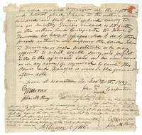 Endorsement on the certificate: John Carpenter transfers all his right to the 960 acres to John T. Lawrence at Houston, 21 November 1837, by his mark.