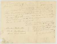 Conditional headright certificate for 320 acres issued to C. C. Taylor by the Robertson County land board at Franklin, 3 July 1843.