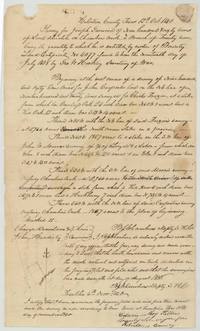 B. J. Chambers' field notes and plat of 960 acres on Chambers Creek for Garwood, 12 October 1840.