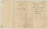 Back of the field notes endorsed Joseph Garwood per assignee John Shackelford, recorded Navarro Book B page 164, with a pencil note that the warrant needs War Department certification.