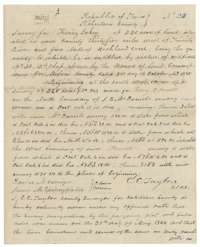 Field notes of 320 acres surveyed for Henry Lakey by Robertson County surveyor C. C. Taylor, 29 May 1844.