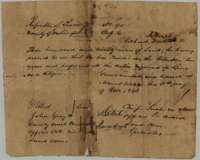 Headright certificate No. 91 for 320 acres, issued at Mount Vernon on 18 October 1843 by the Washington County land board to Richard J. French.