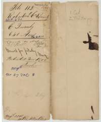 File jacket for E. Quimby's 640-acre bounty survey in Robertson County, with the patent entry of 4 November 1845.