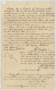 Field notes and plat of 640 acres on the Post Oak fork of Richland Creek, surveyed for E. Quimby by deputy surveyor James Scofield, signed 1 February 1841.