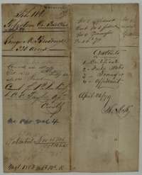 File jacket for George M. Broadwell's 320-acre headright, listing the certificate, field notes, transfer and affidavit, with the patent entry of 15 November 1848.