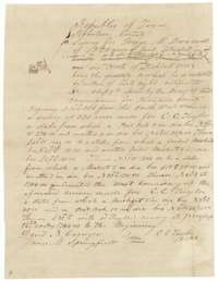 Field notes and plat for 320 acres on Cottonwood Creek, surveyed for George M. Broadwell by county surveyor C. C. Taylor, 26 May 1844.