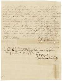 Surveyor C. C. Taylor's oath of 2 October 1844 about the timing of the survey, with his certificate that the field notes were recorded in Book K, 9 June 1844.