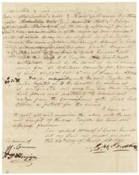 Deed of 24 March 1846 in which George M. Broadwell sells his 320-acre headright certificate to C. C. Taylor for $100.