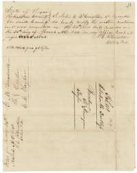 Recording certificate for the Broadwell to Taylor deed, Robertson County Book A, 25 March 1846, with the endorsement on its back.