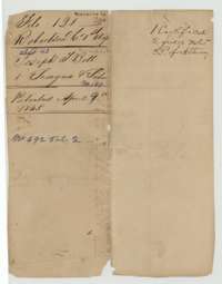 File jacket for Joseph T. Bell's headright of one league and one labor, listing the certificate, field notes and power of attorney; patented 8 April 1845.