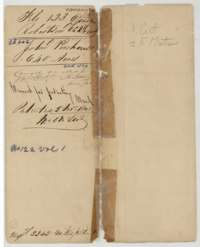 File jacket for the Robertson County Donation file of John Pevehouse, 640 acres, patented 5 November 1845 as No. 122, Volume 1.