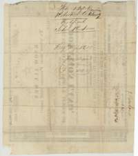 Back of the donation certificate, with the printed form showing through and file notes naming John Pevehouse.