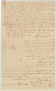 Field notes for 640 acres on Richland Creek waters, surveyed for John Pevehouse by deputy surveyor James Scofield, with examination by County Surveyor Edwin LeRoy Patton, 25 June 1841.