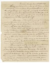 First page of the field notes for 26 labors for Charles Covington on Chambers' and Cummins' Creeks, surveyed by B. J. Chambers, Robertson County, 17 October 1840.
