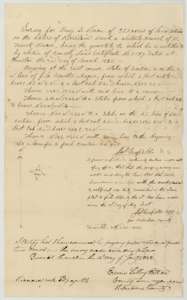 Field notes and plat for 320 acres on Richland Creek, surveyed for Benjamin S. Vivion by James Scofield, sworn at Franklin 8 December 1841.