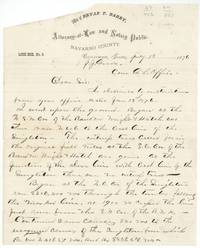 County Surveyor B. F. Marchbanks, writing on Bryan T. Barry's letterhead, reports to Commissioner Groos on 15 July 1876 his resurvey of the Singleton corners and missing witness trees.