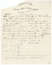 End of Marchbanks' letter: former surveyor Eliot has recognised the corner 20 years; sketch of the Singleton against the Rawdon, Wright and Hatch 640.