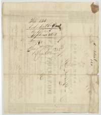 Back of the Steel donation certificate, with the Robertson County donation file docket.