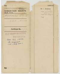 Later printed wrapper for the Steel donation file, listing the certificate and field notes and noting the patent of 27 November 1845.