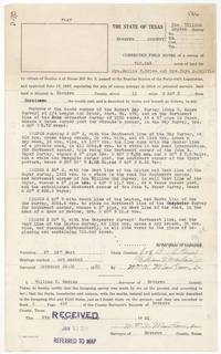 Corrected field notes resurveying the Lapton tract at 703.643 acres, surveyed 26-28 December 1950.