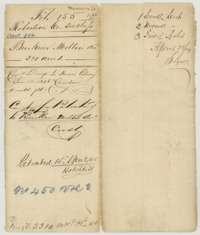 File jacket for the Robertson County Third Class file of Buckner Melton, 320 acres, patented 15 April 1848 as No. 450, Volume 3.