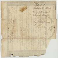 Back of the bounty certificate, with Land Office filing notes and numbers.