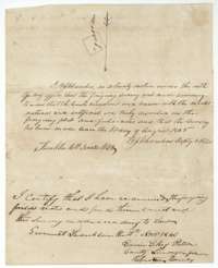 Surveyor's oath of B. J. Chambers and the county surveyor's certificate of 19 November 1840 that the Young survey was correct.