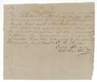 County Surveyor C. C. Taylor's certificate of 1 January 1846 that Byars's survey was made before notice of the Republic's contract with Charles Fenton Mercer.