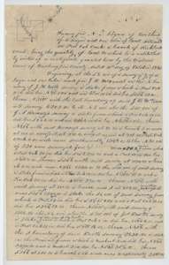 Field notes for two-thirds of a league and a labor on Post Oak Creek, a branch of Richland Creek, surveyed for Noah T. Byars in May 1844.