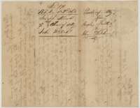 Back of the power of attorney, with the file docket for Joseph Knott and John Welch.