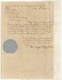 End of the McLoud to Palmer deed, witnessed and acknowledged before William Myers, notary public of Jasper County.