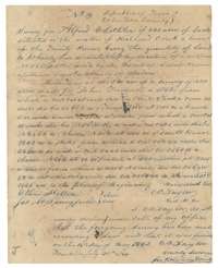 Field notes for 640 acres on Richland Creek, Navarro County, surveyed for Alfred Y. Lothlen by county surveyor C. C. Taylor, May 1844.