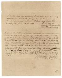 Surveyor's recording note of 1846 and district surveyor David R. Mitchell's certificate of 29 February 1848 that the survey was made before the colony contract.