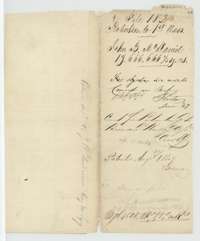Old wrapper for John B. McDaniel's headright with map-check and patent notes, marked patented 25 August 1847.