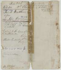 File jacket for the heirs of James D. Matthews, Robertson Second Class headright, 640 acres in Navarro County, patented in December 1854.