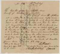 Headright certificate No. 116 for 1,280 acres issued at Franklin to the heirs of James D. Matthews, on proof by his administrator George W. Adams.