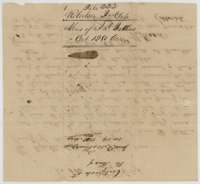 Back of the certificate, endorsed for the heirs of J. D. Matthews and 1,280 acres.